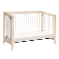 Sprout 4-in-1 Convertible Crib withToddler Bed Conversion Kit - White / Natural