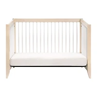 Sprout 4-in-1 Convertible Crib withToddler Bed Conversion Kit - White / Natural