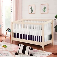 Sprout 4-in-1 Convertible Crib withToddler Bed Conversion Kit - White / Natural