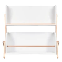 Tally Storage and Bookshelf - White and Washed Natural Finish