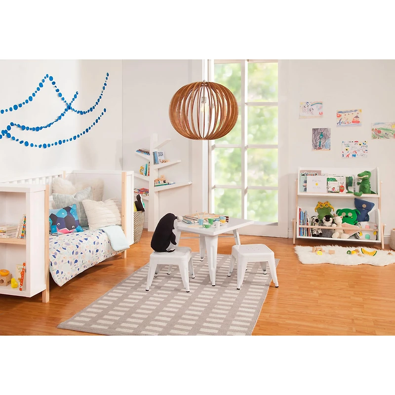 Tally Storage and Bookshelf - White and Washed Natural Finish
