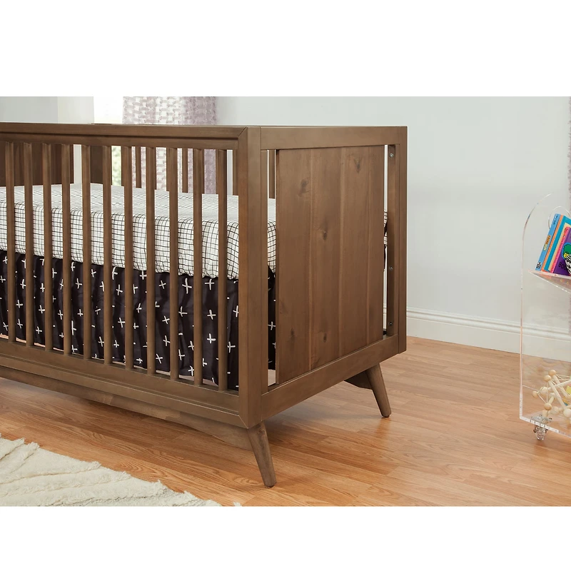 Peggy Mid-Century 3-in-1 Convertible Crib - Walnut