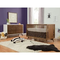 Peggy Mid-Century 3-in-1 Convertible Crib - Walnut