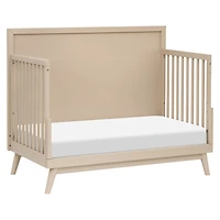 Palma Mid-Century 4-in-1 Convertible Crib with Toddler Bed Conversion in Taupe