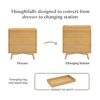 Palma 3-Drawer Assembled Dresser - Honey