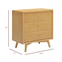 Palma 3-Drawer Assembled Dresser - Honey