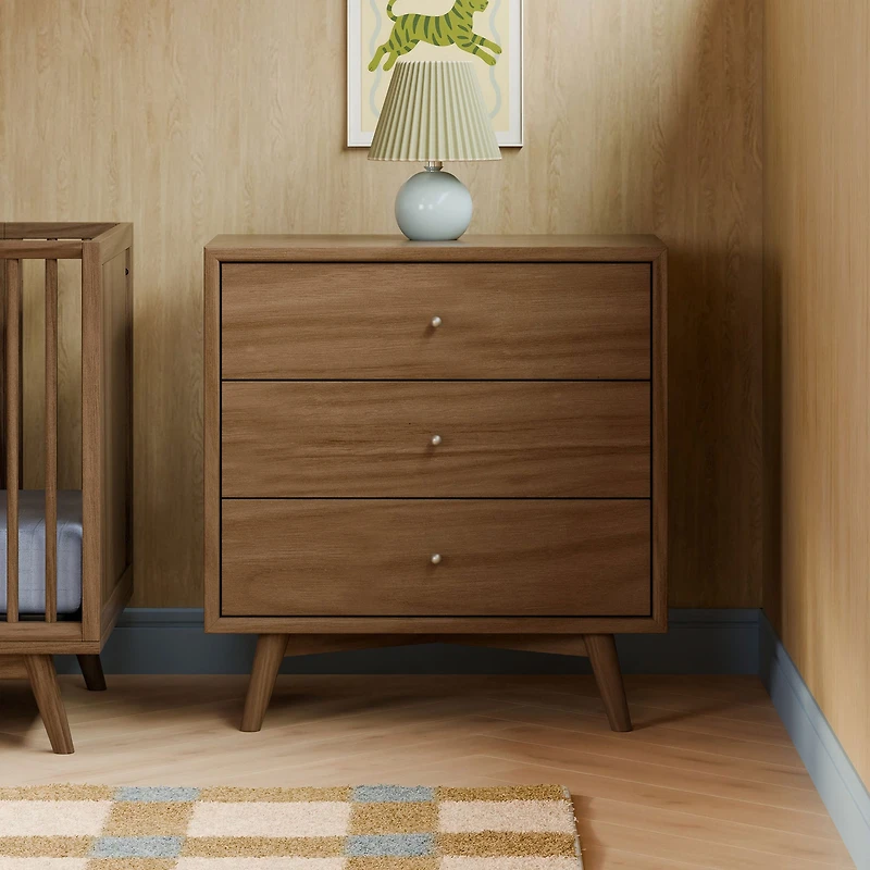 Palma 3-Drawer Assembled Dresser - Natural Walnut