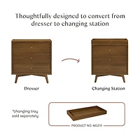Palma 3-Drawer Assembled Dresser - Natural Walnut