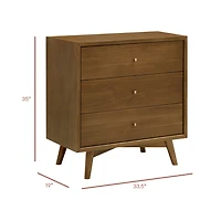 Palma 3-Drawer Assembled Dresser - Natural Walnut