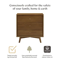 Commode 3 Tiroirs Palma - Noyer naturel