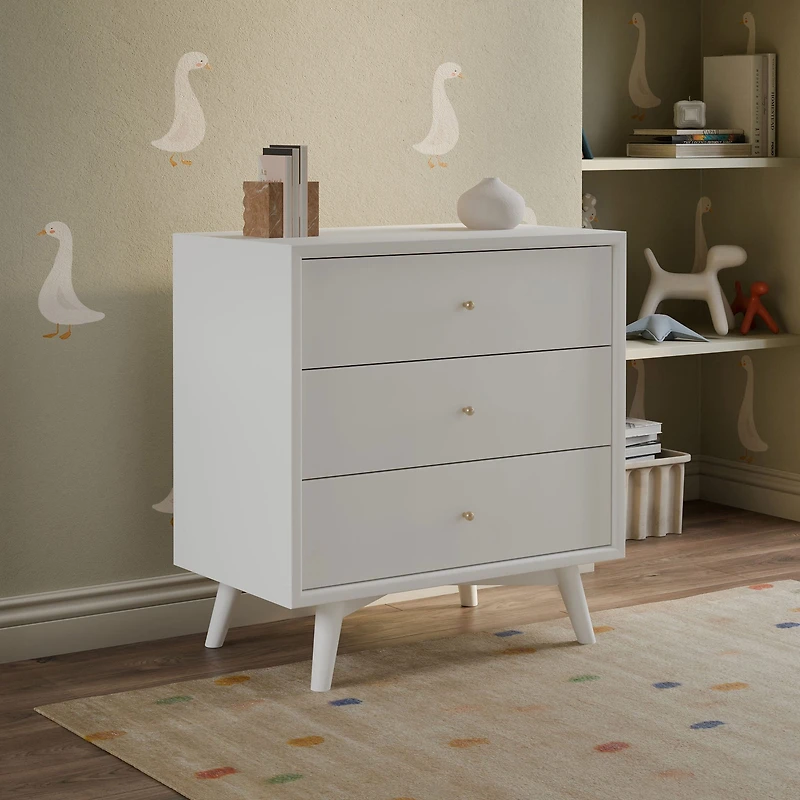Palma 3-Drawer Assembled Dresser - White