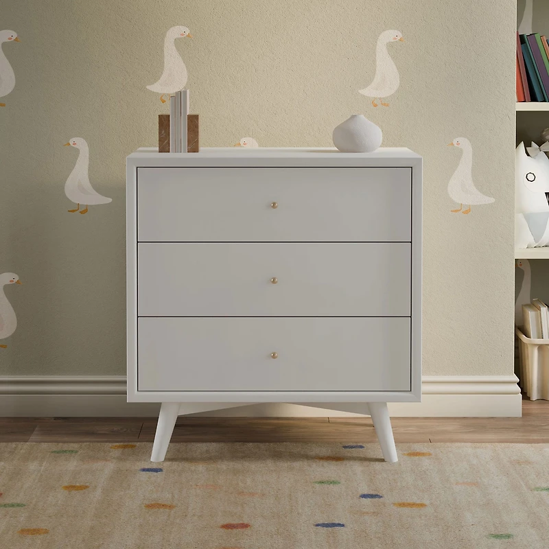 Palma 3-Drawer Assembled Dresser - White