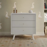 Palma 3-Drawer Assembled Dresser - White