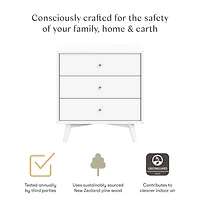 Palma 3-Drawer Assembled Dresser - White