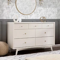 Palma 7-Drawer Double Dresser - Warm White