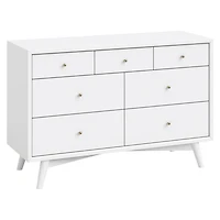 Palma 7-Drawer Double Dresser - White