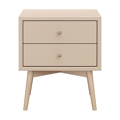 Palma Nightstand with USB Port Assembled - Taupe 
