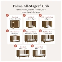 Couchette Convertible Palma 8-en-1 - Noyer