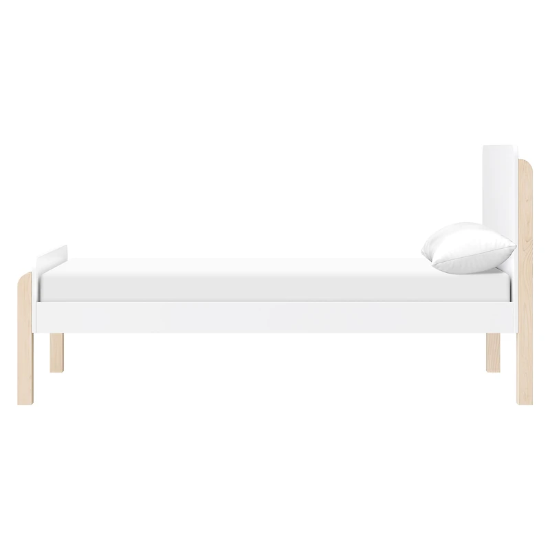TipToe Twin Bed - White and Washed Natural