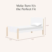 TipToe Twin Bed - White and Washed Natural