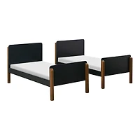 TipToe Bunk Bed - Black / Walnut
