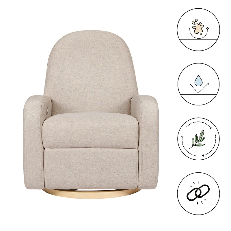 Fauteuil Inclinable Berçant avec commande Électronique et port USB Nami - Beige