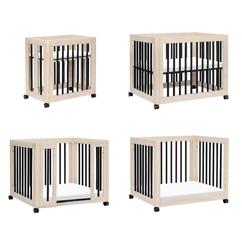 Couchette Convertible 8 en 1 Yuzu - Naturel Lavé / Noir