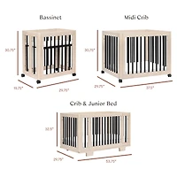 Yuzu 8-in-1 Convertible Crib - Washed Natural / Black