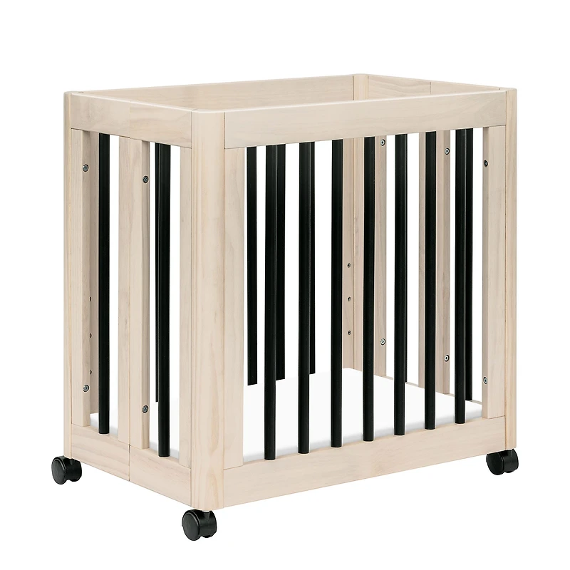 Yuzu 8-in-1 Convertible Crib - Washed Natural / Black