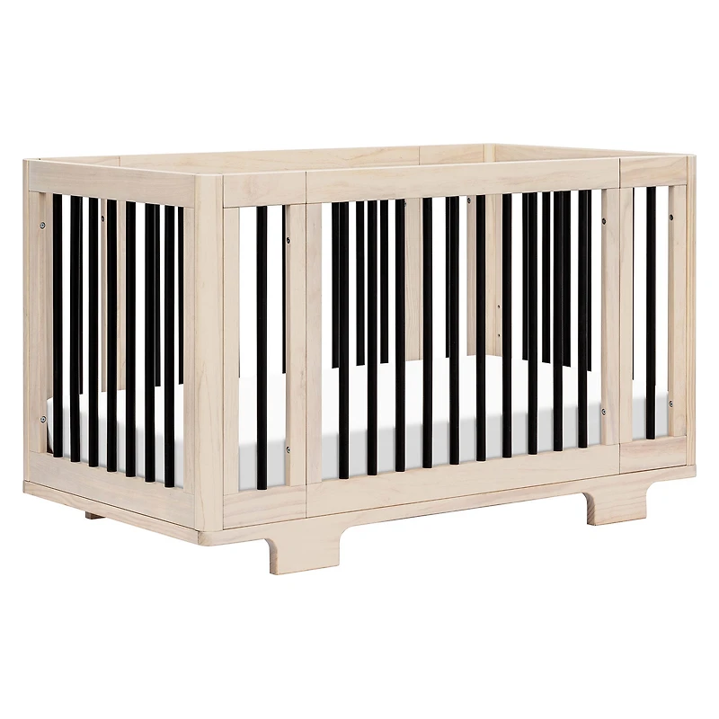 Yuzu 8-in-1 Convertible Crib - Washed Natural / Black