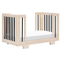 Yuzu 8-in-1 Convertible Crib - Washed Natural / Black