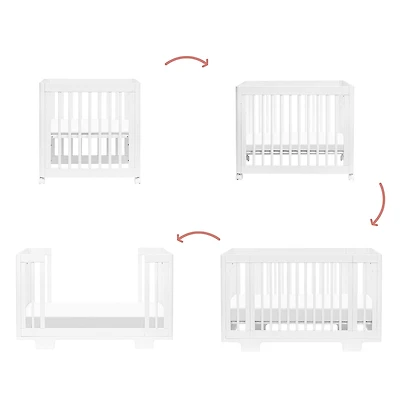 Yuzu 8-in-1 Convertible Crib - White