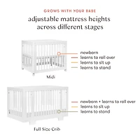 Yuzu 8-in-1 Convertible Crib - White