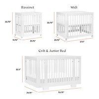 Yuzu 8-in-1 Convertible Crib - White