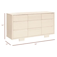 Commode 9 Tiroirs Yuzu - Naturel Lavé