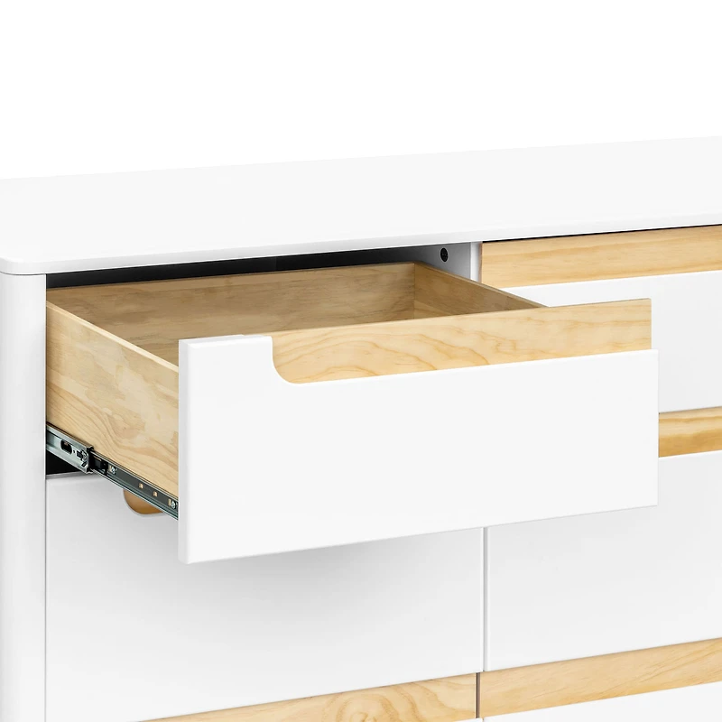 Commode 9 Tiroirs Yuzu - Blanc / Naturel