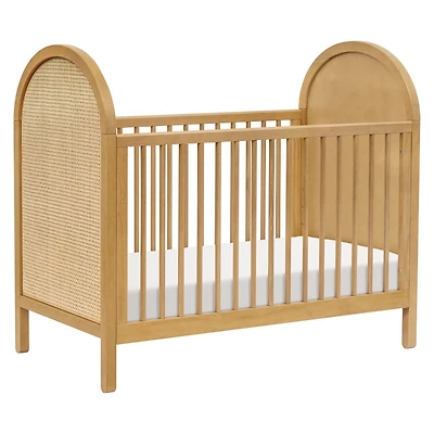 Bondi Cane 3-in-1 Convertible Crib with Toddler Bed Kit - Honey / Natural Cane