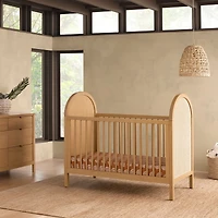 Bondi Cane 3-in-1 Convertible Crib with Toddler Bed Kit - Honey / Natural Cane