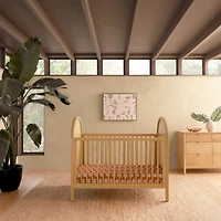 Bondi Cane 3-in-1 Convertible Crib with Toddler Bed Kit - Honey / Natural Cane