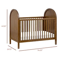 Bondi 3-in-1 Convertible Crib with Toddler Bed Kit - Walnut Natural