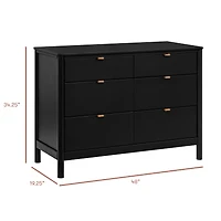 Commode 6 tiroirs Bondi - Noir