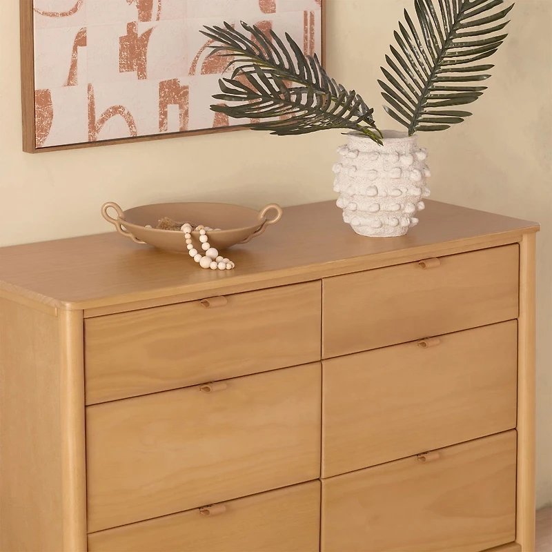 Bondi 6-Drawer Dresser - Honey