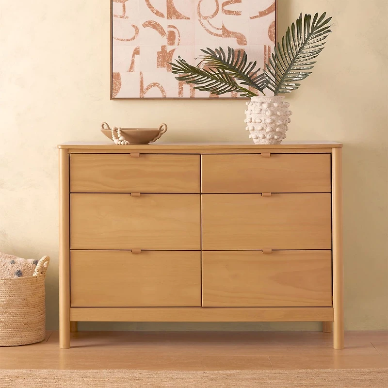 Bondi 6-Drawer Dresser - Honey