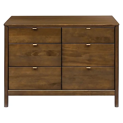 Bondi 6-Drawer Assembled Dresser - Natural Walnut