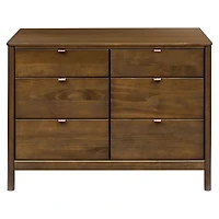 Bondi 6-Drawer Assembled Dresser - Natural Walnut