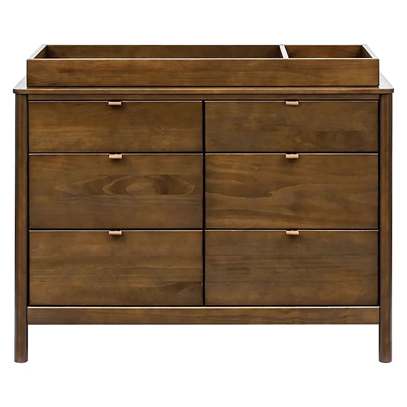 Bondi 6-Drawer Assembled Dresser - Natural Walnut