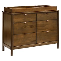 Bondi 6-Drawer Assembled Dresser - Natural Walnut