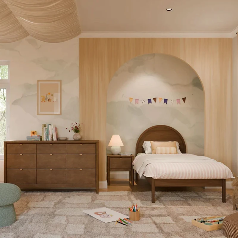 Bondi 9-Drawer Assembled Dresser - Natural Walnut