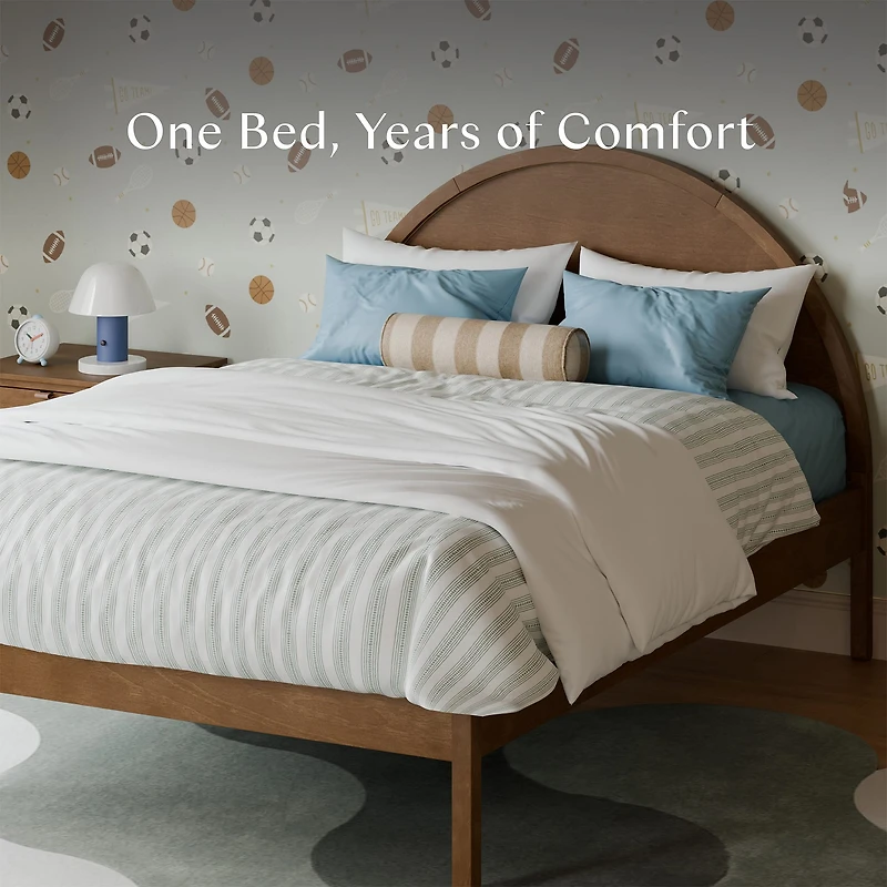 Bondi Double Bed - Walnut Natural