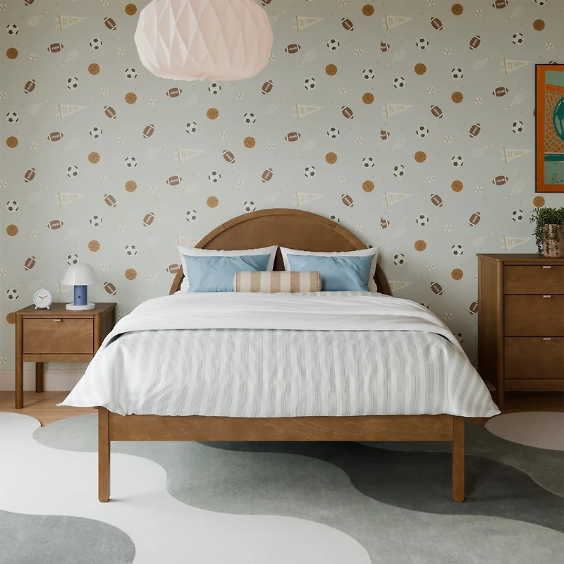 Bondi Double Bed - Walnut Natural